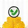 Stack of coins icon representing cost savings.